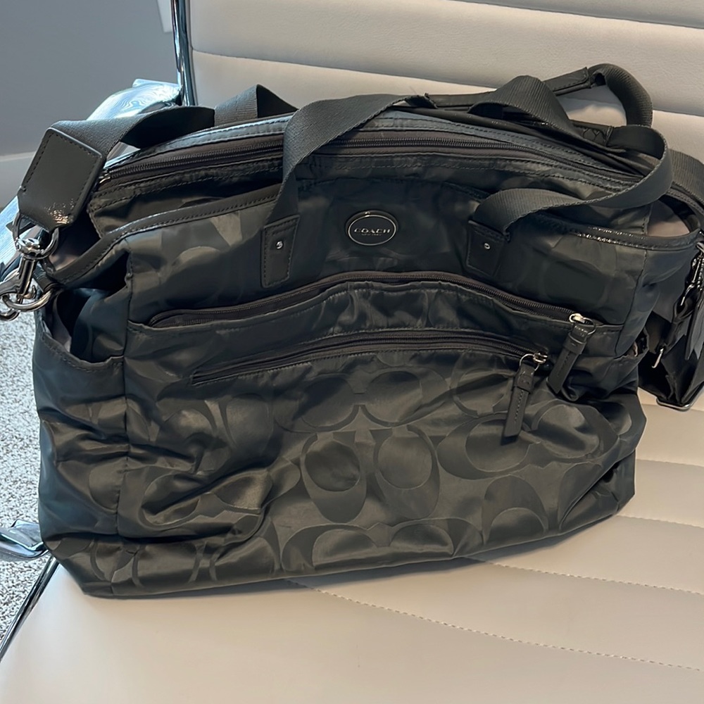 COACH Signature Diaper bag with changing mat
